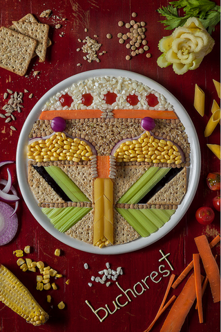 Illustration for article titled Intricate Cityscapes Made of Food